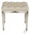 French Louis XV Style Paint Decorared Stool Custom Upholstery For Sale