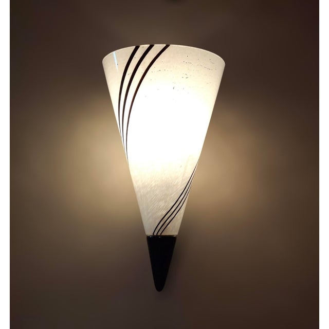 Glass 20th Century Murano Cone Sconce For Sale - Image 7 of 12