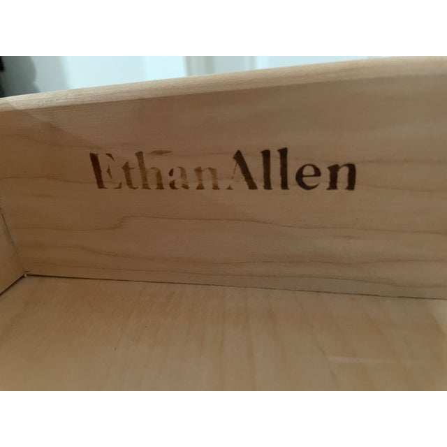 1980s Vintage Ethan Allen Heirloom Nutmeg (Solid Maple) Writing Desk For Sale - Image 5 of 8