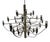 Gold 2097/30 Chandelier by Gino Sarfatti for Flos For Sale