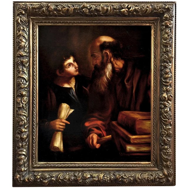 After Caravaggio, Youth and Wisdom, 2007, Oil on Canvas, Framed For Sale - Image 10 of 10
