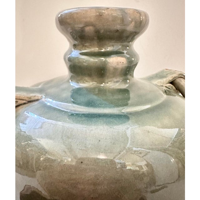 Asian Vintage Celadon Vase For Sale - Image 3 of 8