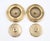 Reclaimed concentric circular double door pulls made of brass with a polished brass finish. Stamped made in Italy. The...