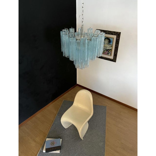 Murano Glass Tube Chandelier, 1990s For Sale - Image 9 of 16