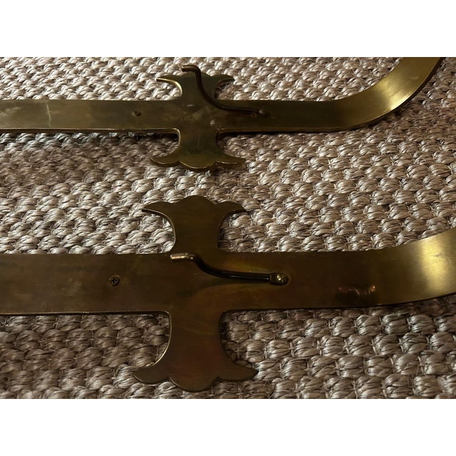 E.F. Chapman 1970s Gothic Chapman Solid Brass Sconces - Set of 2 For Sale - Image 4 of 7