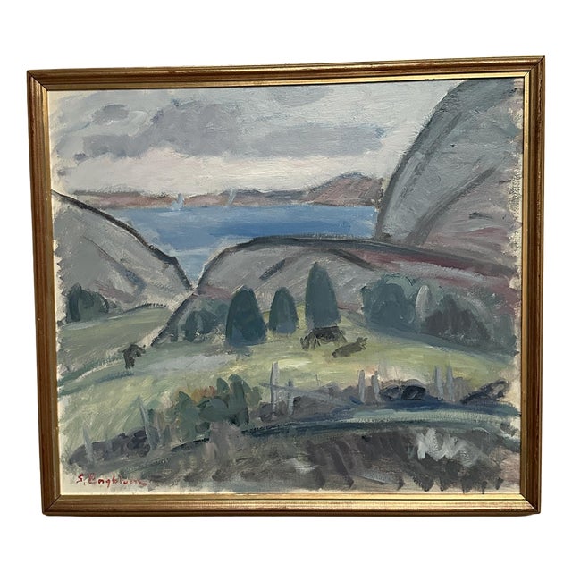 Sven Engblom, Landscape, 1960s, Oil on Canvas For Sale