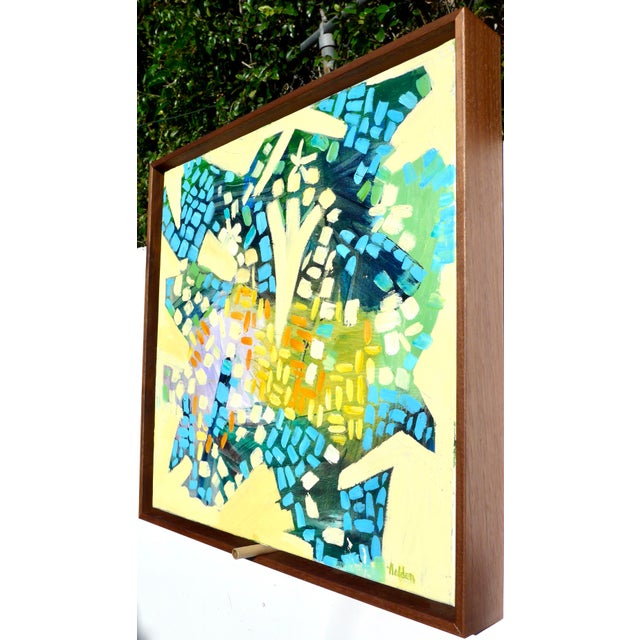 Textile Framed "Infinity Iv" Contemporary Abstract Oil Painting on Canvas For Sale - Image 7 of 9