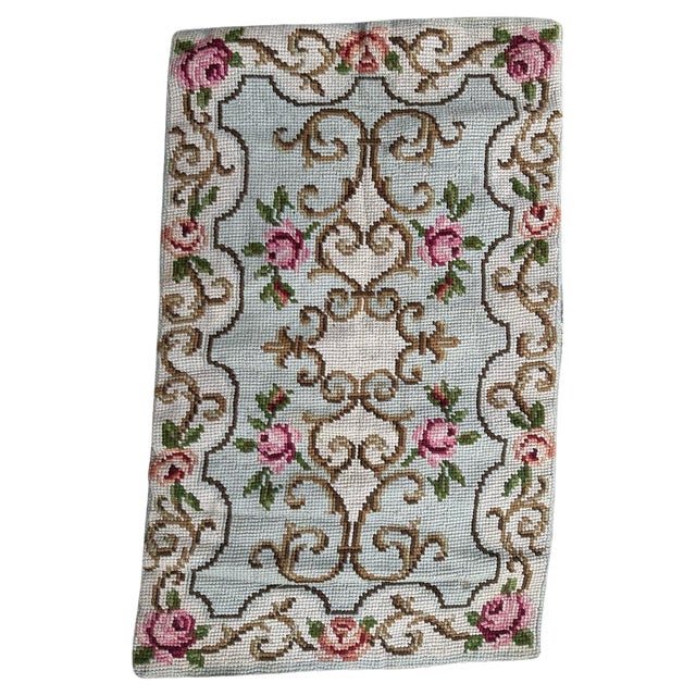 French Needlepoint Rug, 1950s For Sale