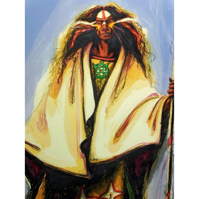 Larry Fodor "Medicine Woman4" Custom Framed Hand Signed & Numbered For Sale - Image 4 of 7