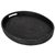 Artifacts Rattan Oval Tray With Cutout Handles in Tudor Black - 18" For Sale In Houston - Image 6 of 9