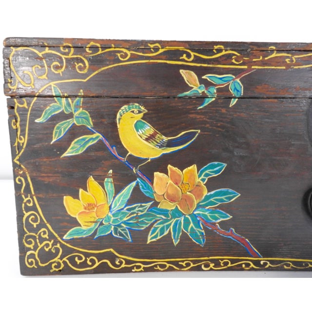 Asian 19th Century Hand-Painted Korean Trunk For Sale - Image 3 of 11