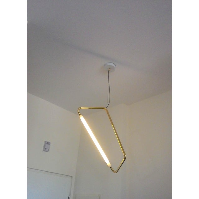 Contemporary Light Object 001 in Satin Brass by Naama Hofman For Sale - Image 3 of 5