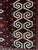 Handwoven Red and Burgundy Geometric Rug with Ivory Fringes, 1990s For Sale - Image 4 of 7