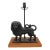 C. 1860s English Cast Iron Lion Mounted Lamp For Sale