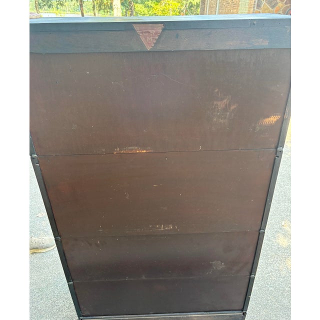 Antique Lawyers Barrister Bookcase With Secretary Desk For Sale - Image 11 of 12