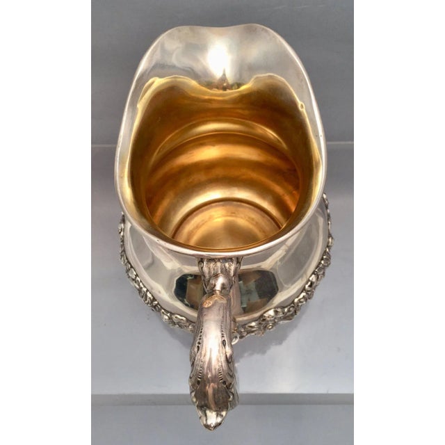 Early 20th Century Hamilton & Diesinger Sterling Silver Floral Decoration Pitcher For Sale - Image 5 of 8