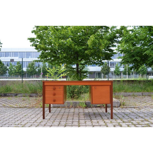 Danish Modern Teak Desk from Domino Mobler Denmark, 1960 For Sale - Image 18 of 18