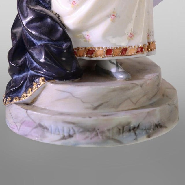 Late 19th Century Late 19th Century Volkstedt Figure of Mary Anderson as Pauline Deschapelles in "The Lady of Lyons" For Sale - Image 5 of 9
