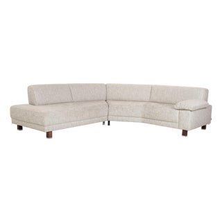 Fabric Corner Sofa in Light Grey from Ewald Schillig For Sale