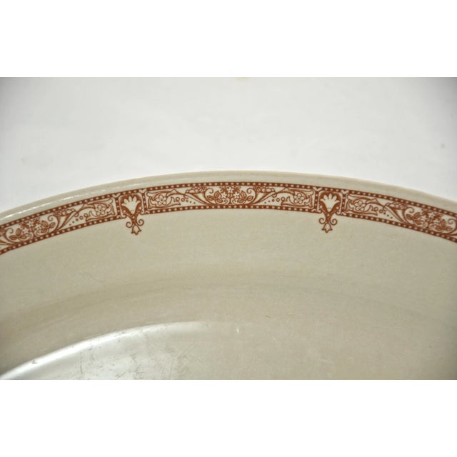 American Chestnut Floral Border Platter For Sale - Image 3 of 5