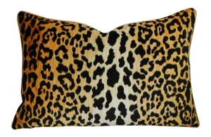 Hollywood Leopard Spot Safari Velvety Cotton Feather & Down Pillow