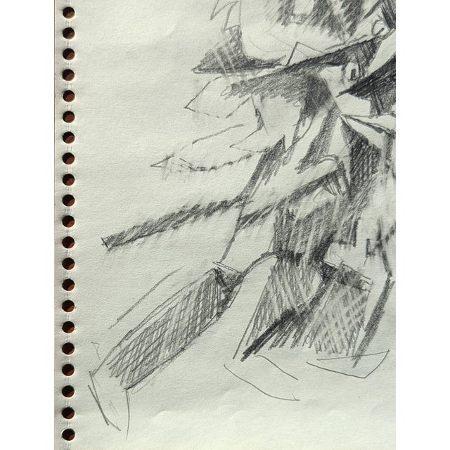 Black David Adickes Modern Santa Fe, New Mexico Inspired Black & White Abstract Figurative Drawing, Mid 20th Century For Sale - Image 8 of 11