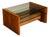 Vintage Coffee Table in Walnut and Glass by Officina Rivadossi, Italy, 1970s For Sale