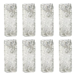 Textured Clear Glass Wall Sconce, 1960 For Sale