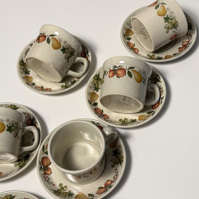 Cream Vintage Wedgwood Quince Dinnerware Service for 8 - 48 Pieces For Sale - Image 8 of 12