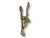 Antique English solid brass deer head door knocker featuring a sculptural stag form with expressive antlers and a richly...