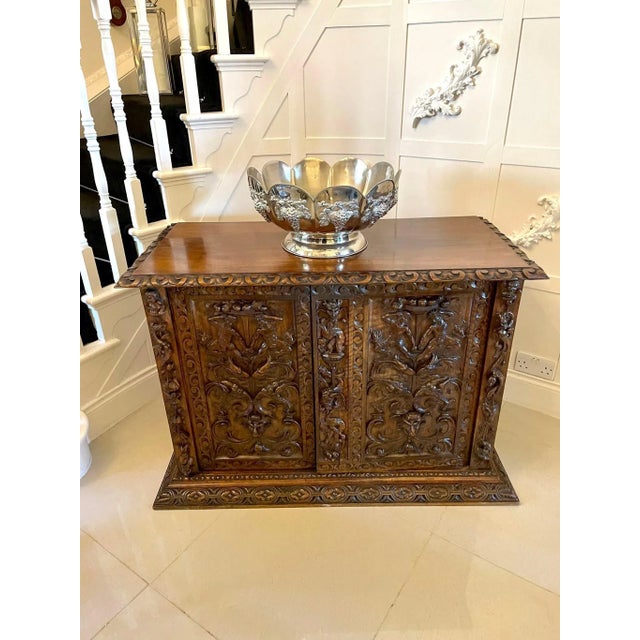 19th Century Italian Carved Walnut Side Cupboards, Set of 2 For Sale - Image 3 of 18