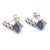 Natural Sapphire Dangle Earrings 14k Gold 1.32 TCW Certified For Sale In New York - Image 6 of 11