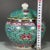 Ceramic Chinoiserie Famille Rose Enamel Lidded Porcelain Ginger Jar, Turquoise‑Ground Intertwining Floral Motif Storage Vessel **** For Sale - Image 7 of 9