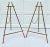Gold Vintage Gilt Gold Faux Bamboo Metal Easel For Sale - Image 8 of 10