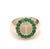 Early 21st Century Natural 0.89 cts zambian emerald & 0.06 cts diamond T letter ring in 14k gold For Sale - Image 5 of 18