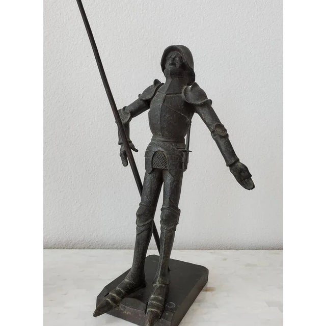 Antique European Medieval Knight Iron Figures - a Pair For Sale - Image 10 of 11