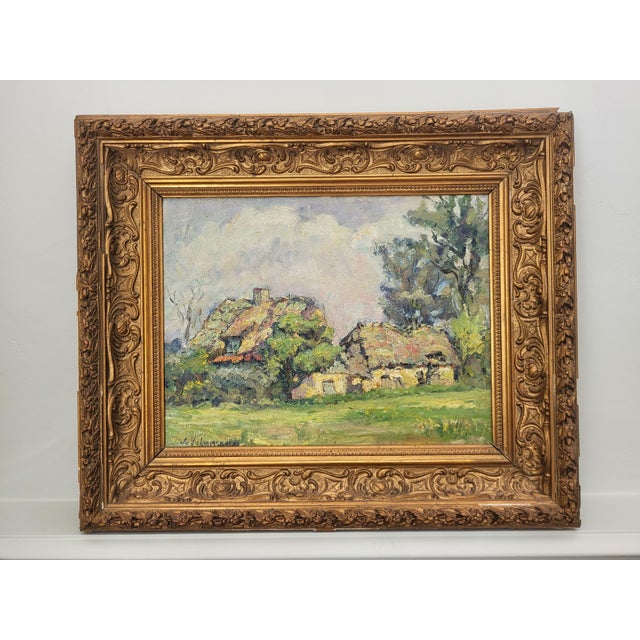 A. Velman, Post-Impressionist Rural Landscape, 1911, Oil on Canvas For Sale - Image 10 of 10