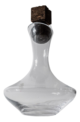 Vintage Wine Decanter with Rounded Glass Body, 1990s