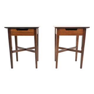 Mid-Century Modern Perspective Nightstands by Milo Baughman for Drexel, Pair | Newly Refinished For Sale