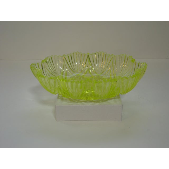 Antique Canary Yellow Vaseline Glass Candy Dish Chairish