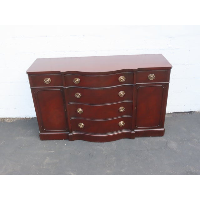 Drexel 1940s Mahogany Long Credenza Sideboard Media Console 6626 For Sale - Image 12 of 18