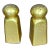 Mid Century Gold Pickard Salt & Pepper Shakers- Set of Two For Sale