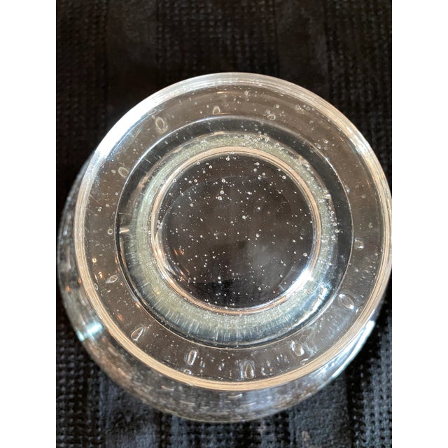 Murano 1950s Hand-Blown Bubble Seeded Glass Bowl For Sale - Image 4 of 6