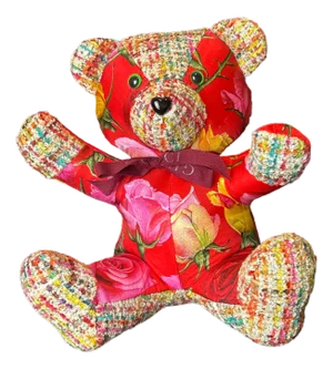 Gucci Roses Vintage Silk Scarf Tender Teddy Bear