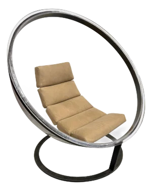 Christian Daninos Lucite and Steel Sphere Bubble Bulle Chair