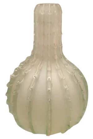 Green Colored Dentelè Glass Vase by René Lalique for Lalique, 1912