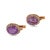 Early 20th Century Pair of Victorian 10.00 Carat Amethyst Diamond 18k Yellow Gold Cluster Earrings For Sale In Los Angeles - Image 6 of 6