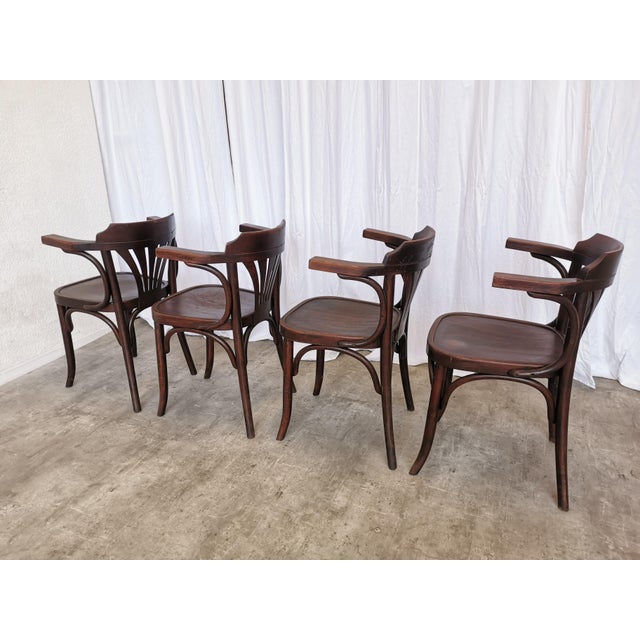 Mid-Century Bentwood Dining Chairs, 1970s, Set of 4 For Sale - Image 14 of 18