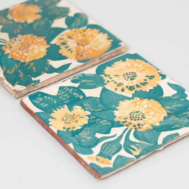 Spanish Decorative Ceramic Tiles of Casa Vicens by Antoni Gaudí, 1888, Set of 2 For Sale - Image 12 of 13