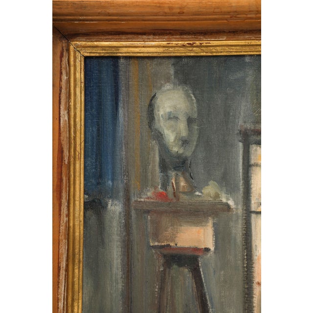 Ponziano Togni (Swiss, 1906-1971), Oil on Canvas "Studio View", Signed, 1940-1945 For Sale In New York - Image 6 of 12